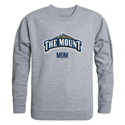 Mount St Mary's University Mountaineers Mountaineers Mountaineers Mom Fleece Crewneck Pullover Sweatshirt Heather Grey Small-Campus-Wardrobe