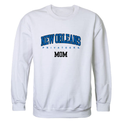 UNO University of New Orleans Privateers Mom Fleece Crewneck Pullover Sweatshirt Heather Grey Small-Campus-Wardrobe