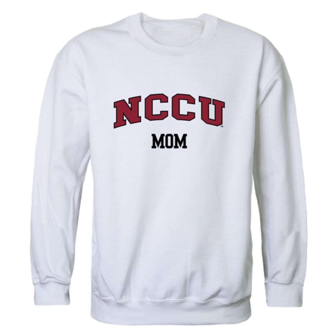 NCCU North Carolina Central University Eagles Mom Fleece Crewneck Pullover Sweatshirt Heather Grey Small-Campus-Wardrobe