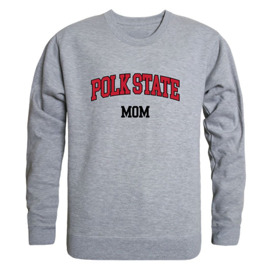 Polk State College Eagles Mom Fleece Crewneck Pullover Sweatshirt Heather Grey Small-Campus-Wardrobe