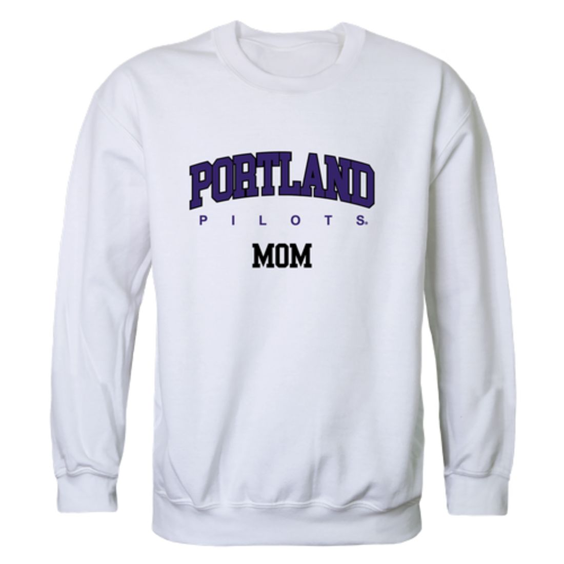 UP University of Portland Pilots Mom Fleece Crewneck Pullover Sweatshirt Heather Charcoal Small-Campus-Wardrobe