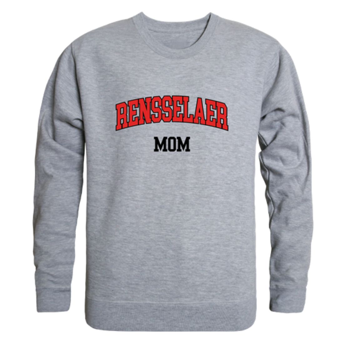 RPI Rensselaer Polytechnic Institute Engineers Mom Fleece Crewneck Pullover Sweatshirt Heather Grey Small-Campus-Wardrobe