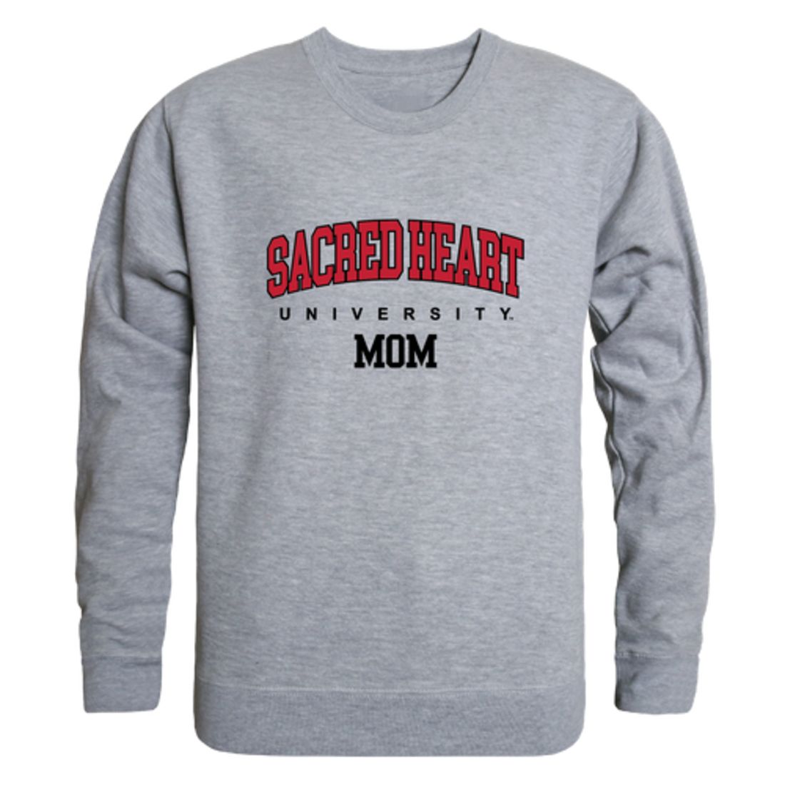 Sacred Heart University Pioneers Mom Fleece Crewneck Pullover Sweatshirt Heather Grey Small-Campus-Wardrobe