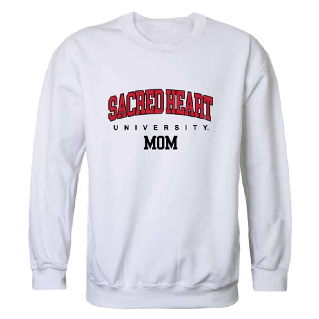 Sacred Heart University Pioneers Mom Fleece Crewneck Pullover Sweatshirt Heather Grey Small-Campus-Wardrobe