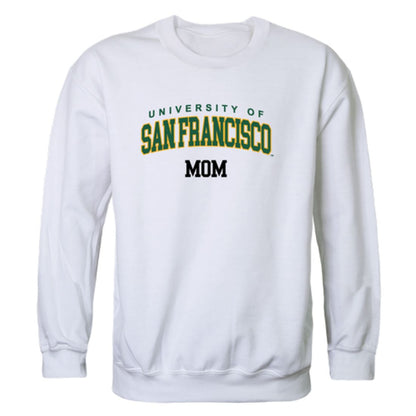 USFCA University of San Francisco Dons Mom Fleece Crewneck Pullover Sweatshirt Forest Small-Campus-Wardrobe