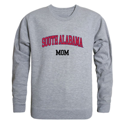 University of South Alabama Jaguars Mom Fleece Crewneck Pullover Sweatshirt Heather Grey Small-Campus-Wardrobe