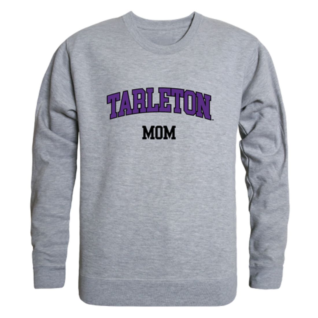 Tarleton State University Texans Mom Fleece Crewneck Pullover Sweatshirt Heather Charcoal Small-Campus-Wardrobe