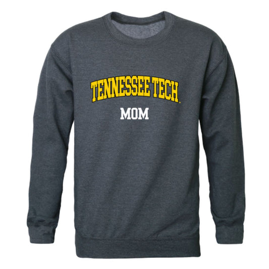 TTU Tennessee Tech University Golden Eagles Mom Fleece Crewneck Pullover Sweatshirt Heather Charcoal Small-Campus-Wardrobe