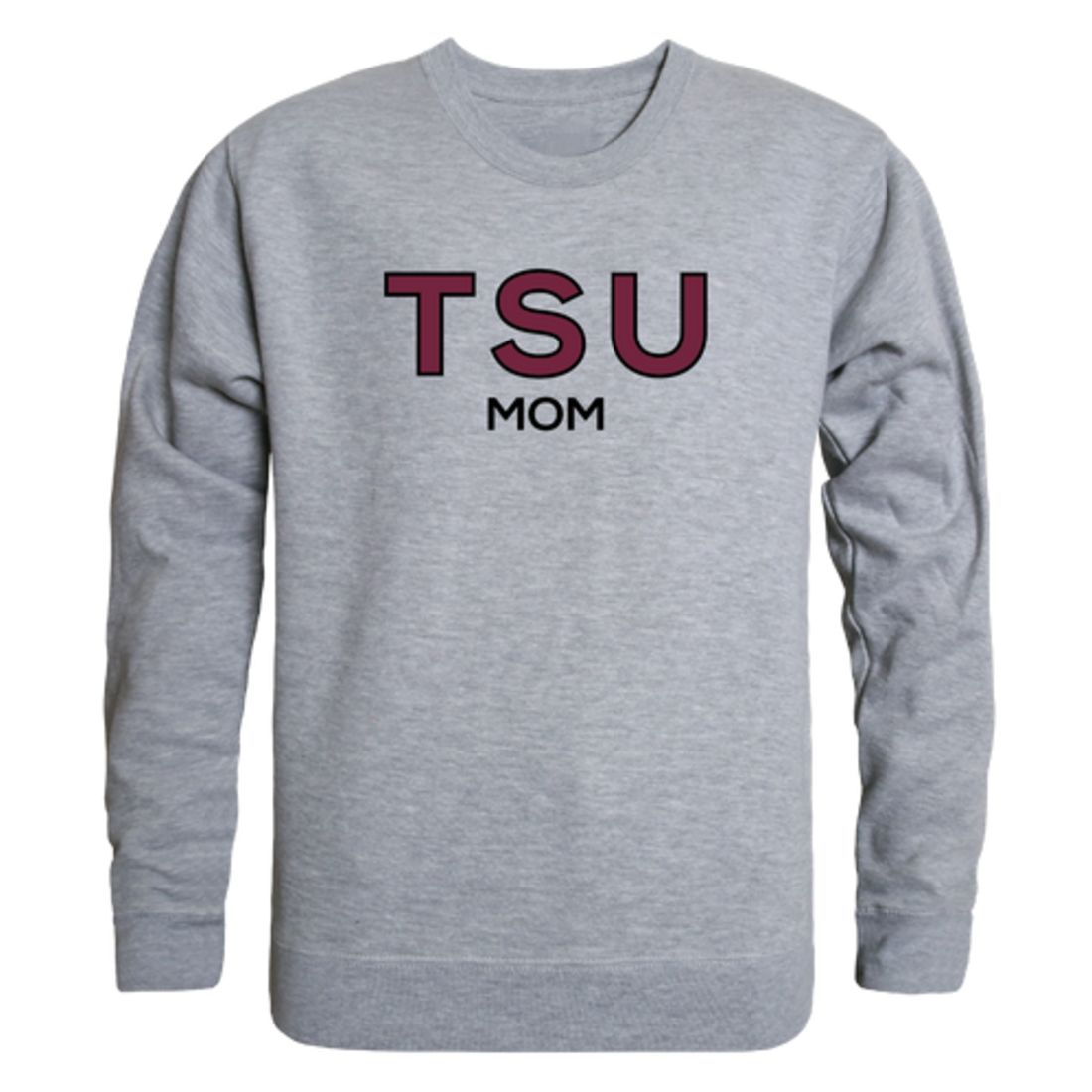 TSU Texas Southern University Tigers Mom Fleece Crewneck Pullover Sweatshirt Heather Grey Small-Campus-Wardrobe