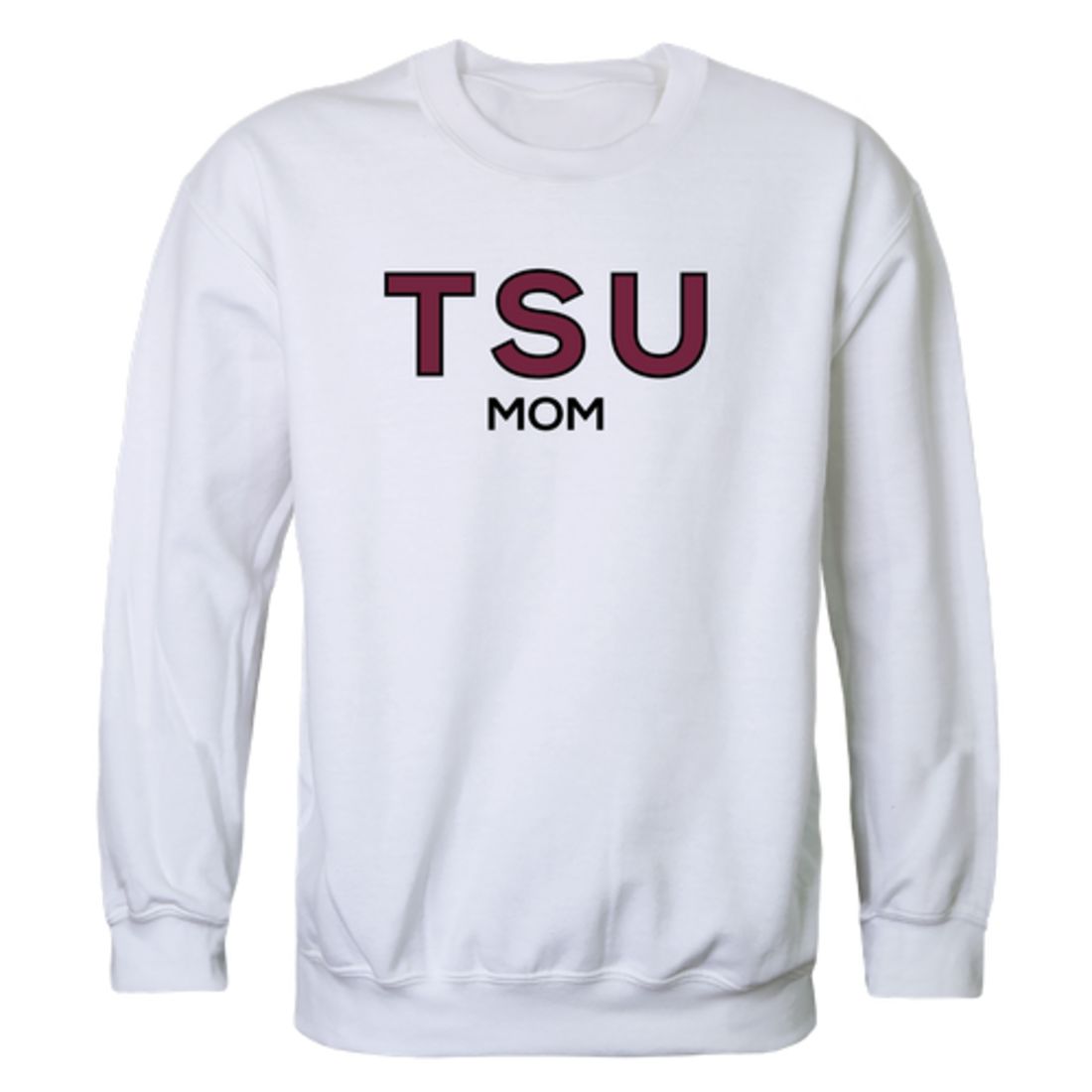 TSU Texas Southern University Tigers Mom Fleece Crewneck Pullover Sweatshirt Heather Grey Small-Campus-Wardrobe