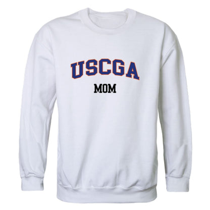 USCGA United States Coast Guard Academy Bears Mom Fleece Crewneck Pullover Sweatshirt Heather Grey Small-Campus-Wardrobe