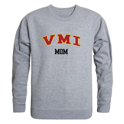 VMI Virginia Military Institute Keydets Mom Fleece Crewneck Pullover Sweatshirt Heather Grey Small-Campus-Wardrobe