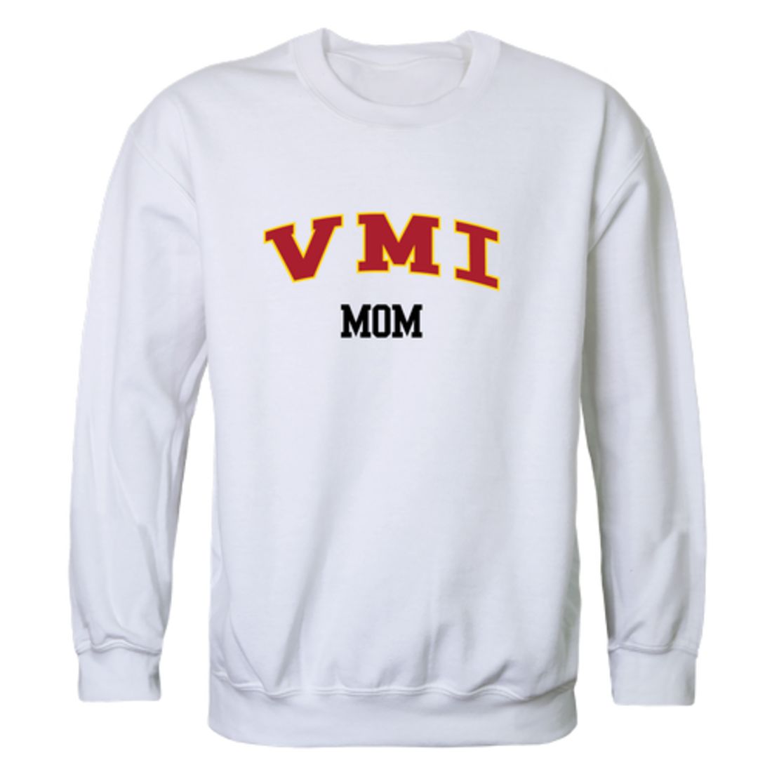 VMI Virginia Military Institute Keydets Mom Fleece Crewneck Pullover Sweatshirt Heather Grey Small-Campus-Wardrobe