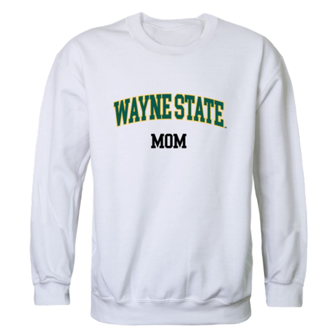 Wayne State University Warriors Warriors Mom Fleece Crewneck Pullover Sweatshirt Forest Small-Campus-Wardrobe