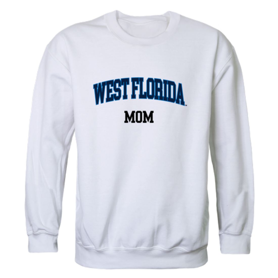 UWF University of West Florida Argonauts Mom Fleece Crewneck Pullover Sweatshirt Heather Grey Small-Campus-Wardrobe