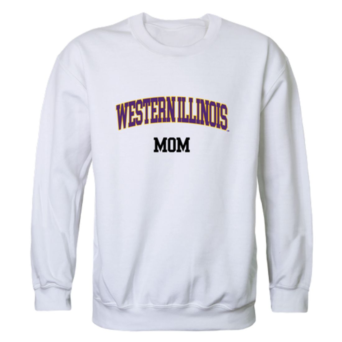 WIU Western Illinois University Leathernecks Mom Fleece Crewneck Pullover Sweatshirt Heather Charcoal Small-Campus-Wardrobe