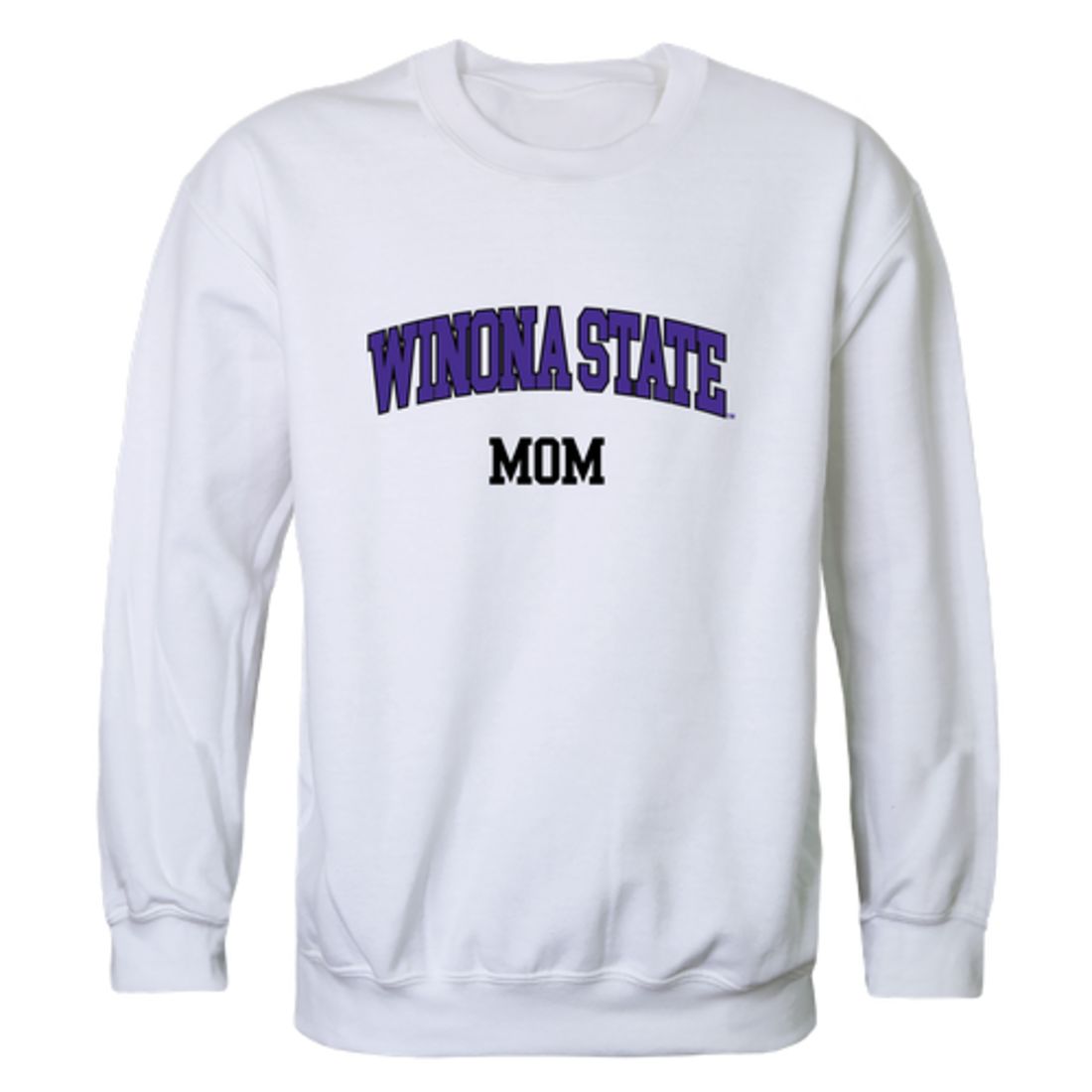 Winona State University Warriors Mom Fleece Crewneck Pullover Sweatshirt Heather Charcoal Small-Campus-Wardrobe