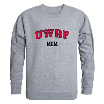 UWRF University of Wisconsin River Falls Falcons Mom Fleece Crewneck Pullover Sweatshirt Heather Grey Small-Campus-Wardrobe