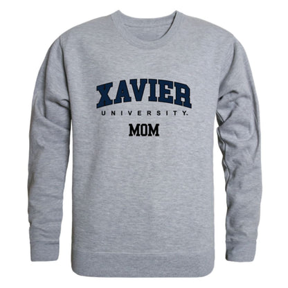 Xavier University Musketeers Mom Fleece Crewneck Pullover Sweatshirt Heather Grey Small-Campus-Wardrobe