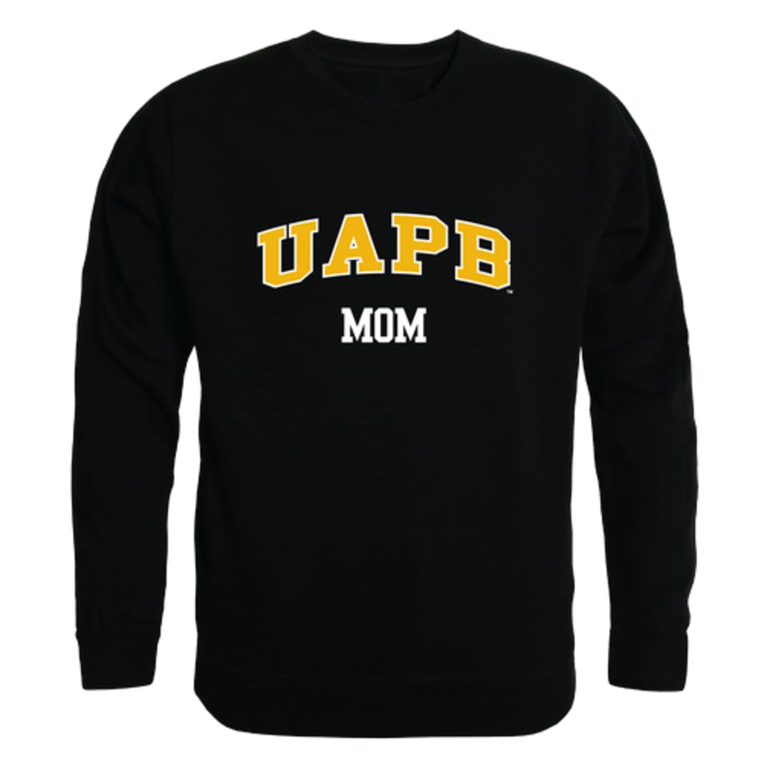 UAPB University of Arkansas Pine Bluff Golden Lions Mom Fleece Crewneck Pullover Sweatshirt Black Small-Campus-Wardrobe