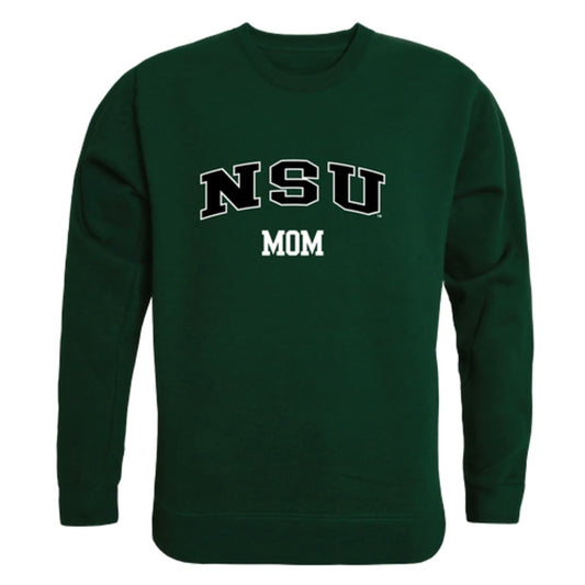 NSU Northeastern State University RiverHawks Mom Fleece Crewneck Pullover Sweatshirt Forest Small-Campus-Wardrobe