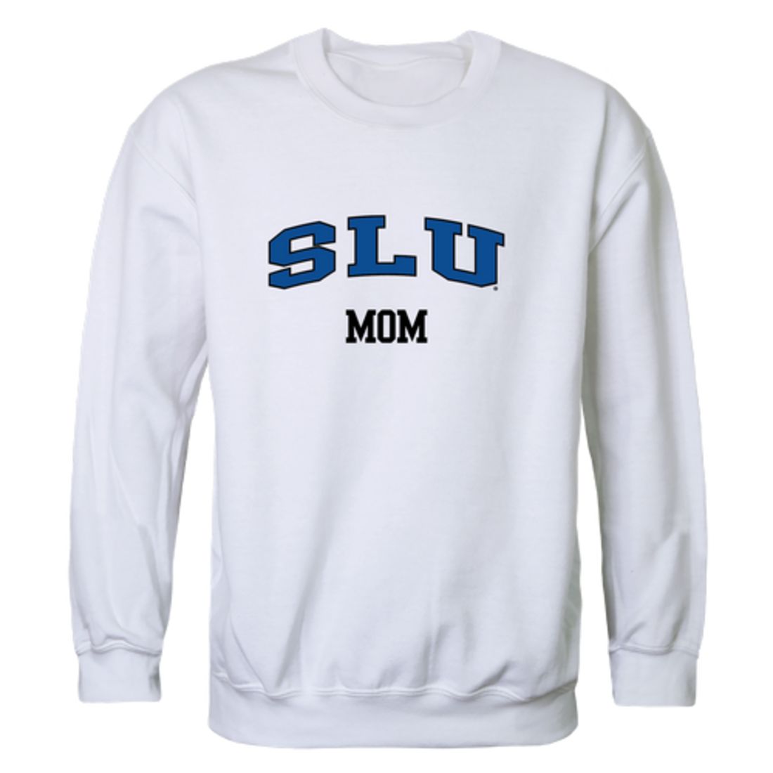 SLU Saint Louis University Billikens Mom Fleece Crewneck Pullover Sweatshirt Heather Grey Small-Campus-Wardrobe