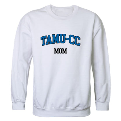 TAMUCC Texas A&M University Corpus Christi Islanders Mom Fleece Crewneck Pullover Sweatshirt Heather Grey Small-Campus-Wardrobe