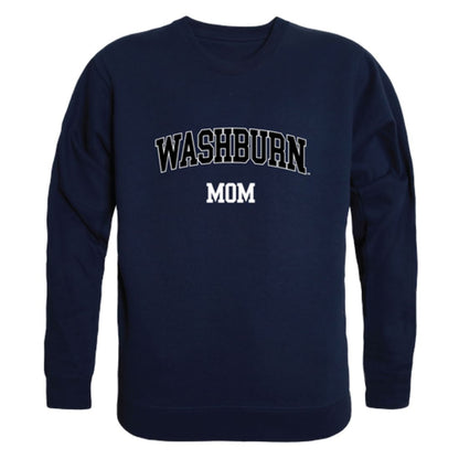 Washburn University Ichabods Mom Fleece Crewneck Pullover Sweatshirt Heather Grey Small-Campus-Wardrobe