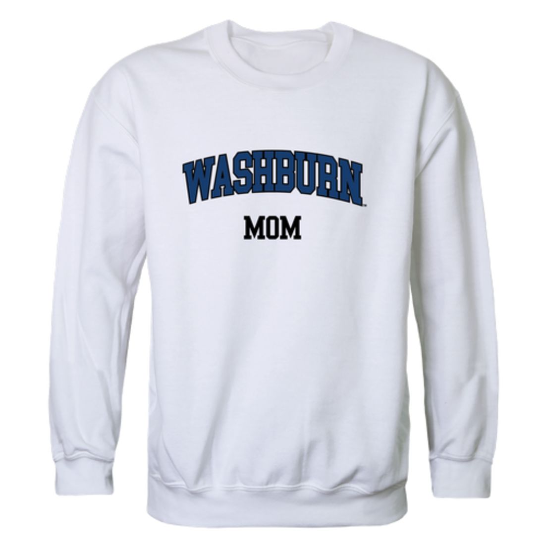 Washburn University Ichabods Mom Fleece Crewneck Pullover Sweatshirt Heather Grey Small-Campus-Wardrobe