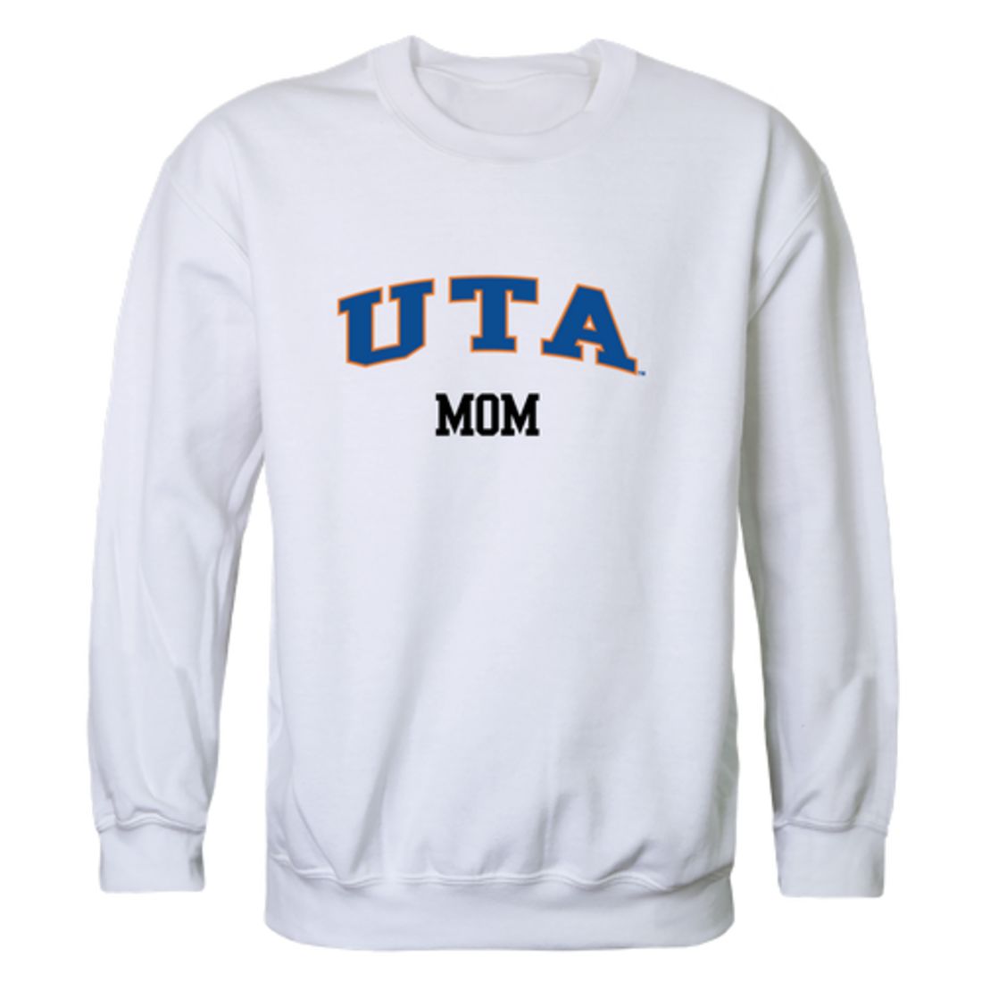 UTA University of Texas at Arlington Mavericks Mom Fleece Crewneck Pullover Sweatshirt Heather Grey Small-Campus-Wardrobe