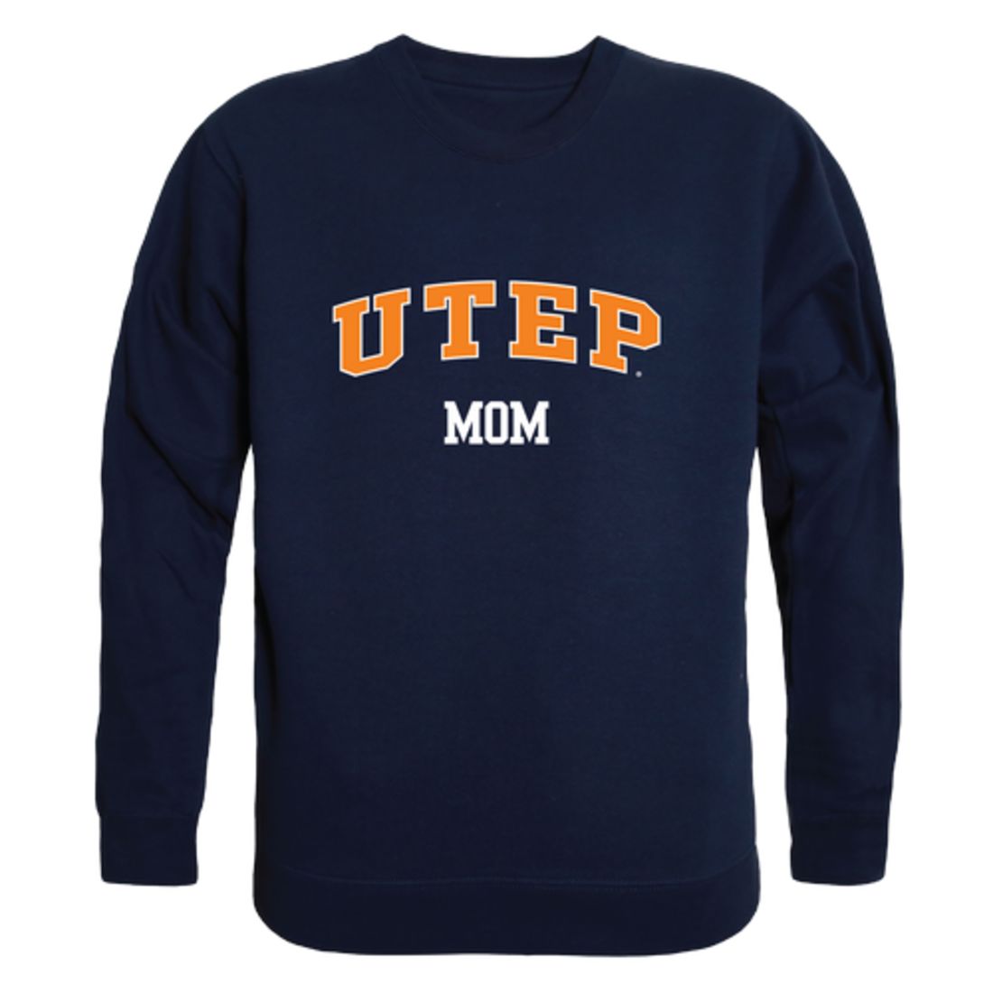 UTEP University of Texas at El Paso Miners Mom Fleece Crewneck Pullover Sweatshirt Heather Grey Small-Campus-Wardrobe