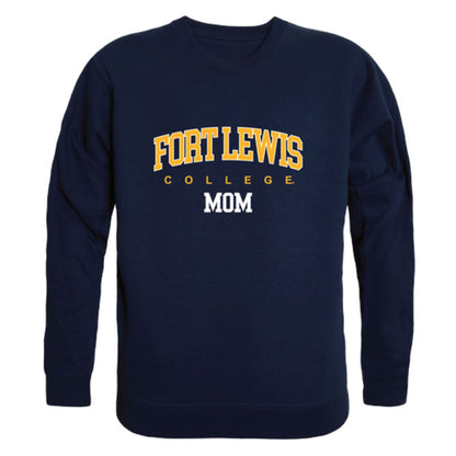 FLC Fort Lewis College Skyhawks Mom Fleece Crewneck Pullover Sweatshirt Heather Grey Small-Campus-Wardrobe