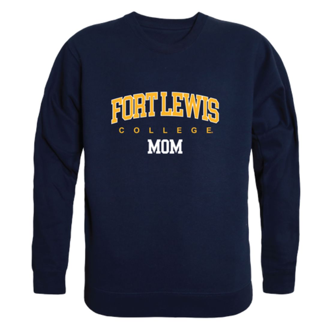 FLC Fort Lewis College Skyhawks Mom Fleece Crewneck Pullover Sweatshirt Heather Grey Small-Campus-Wardrobe