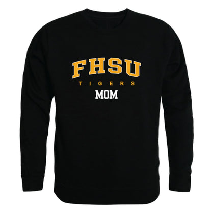 FHSU Fort Hays State University Tigers Mom Fleece Crewneck Pullover Sweatshirt Black Small-Campus-Wardrobe