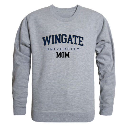 Wingate University Bulldogs Mom Fleece Crewneck Pullover Sweatshirt