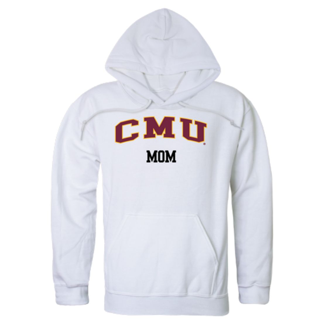 CMU Central Michigan University Chippewas Mom Fleece Hoodie Sweatshirts Heather Grey-Campus-Wardrobe