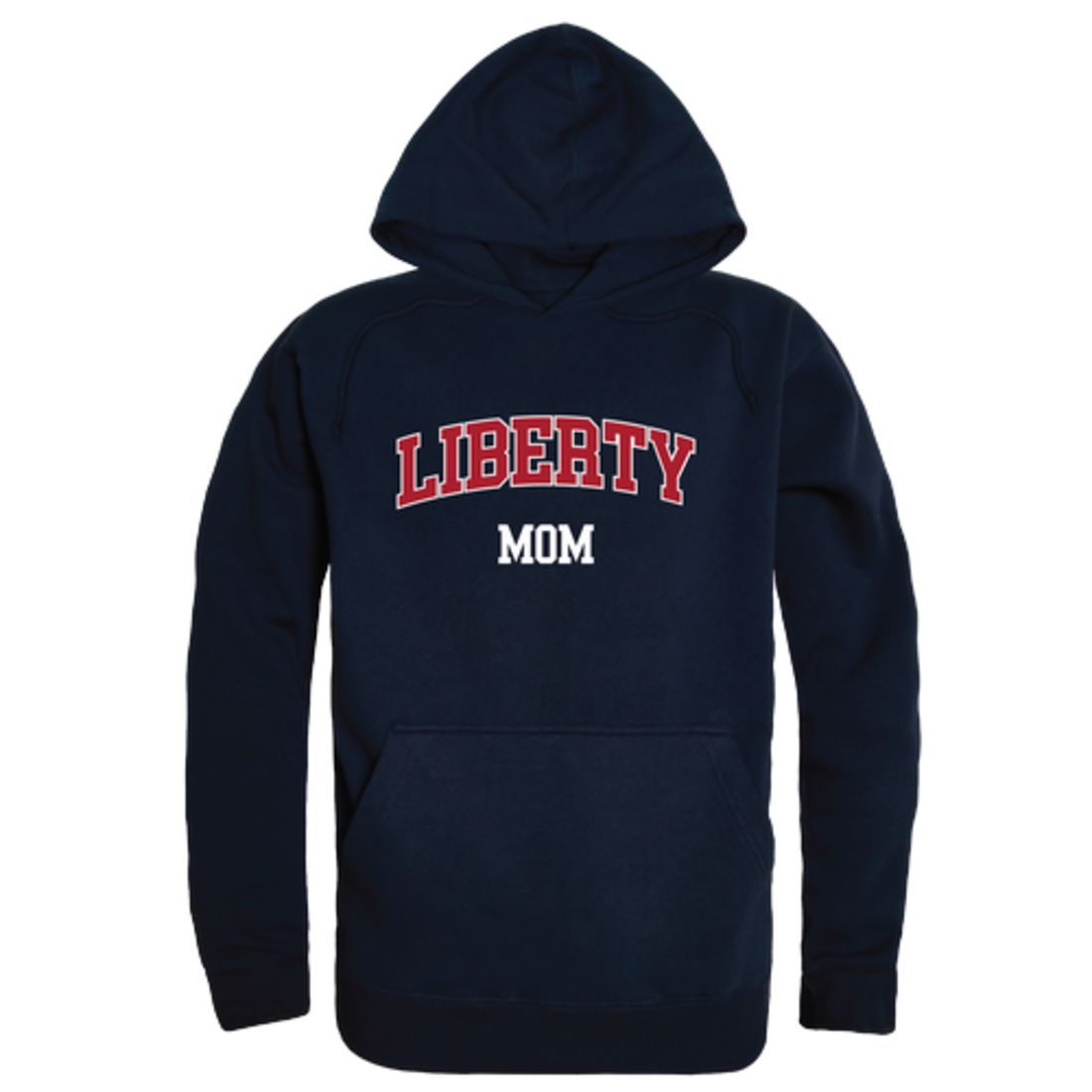 Liberty University Flames Mom Fleece Hoodie Sweatshirts Heather Grey-Campus-Wardrobe