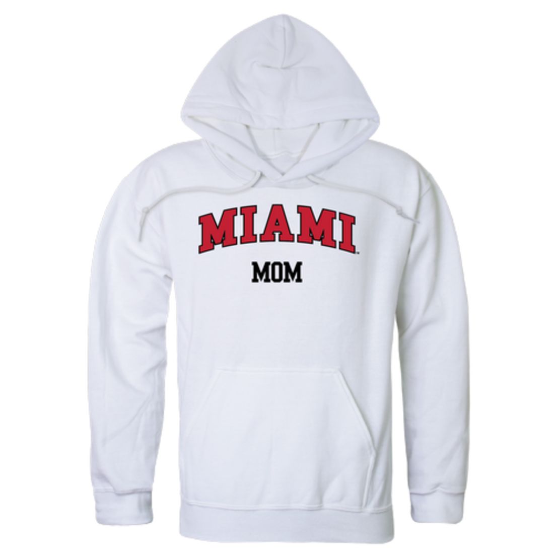 Miami University RedHawks Mom Fleece Hoodie Sweatshirts Heather Grey-Campus-Wardrobe