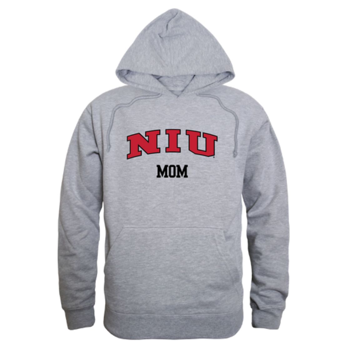 NIU Northern Illinois University Huskies Mom Fleece Hoodie Sweatshirts Heather Grey-Campus-Wardrobe