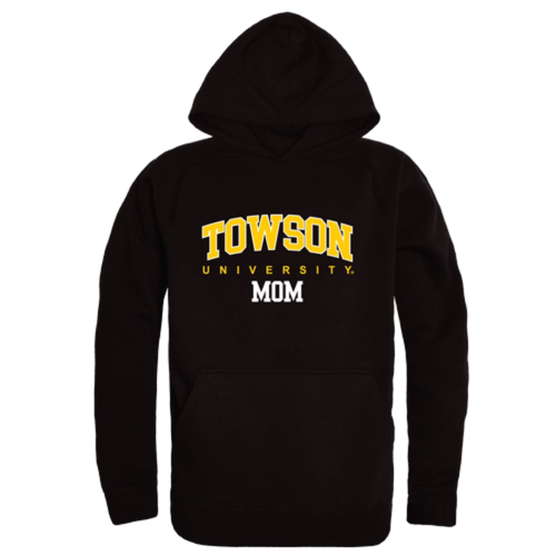 TU Towson University Tigers Mom Fleece Hoodie Sweatshirts Black-Campus-Wardrobe