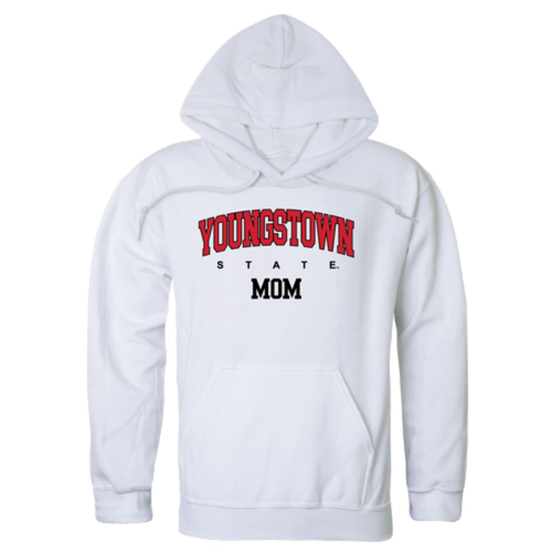 YSU Youngstown State University Penguins Mom Fleece Hoodie Sweatshirts Heather Grey-Campus-Wardrobe