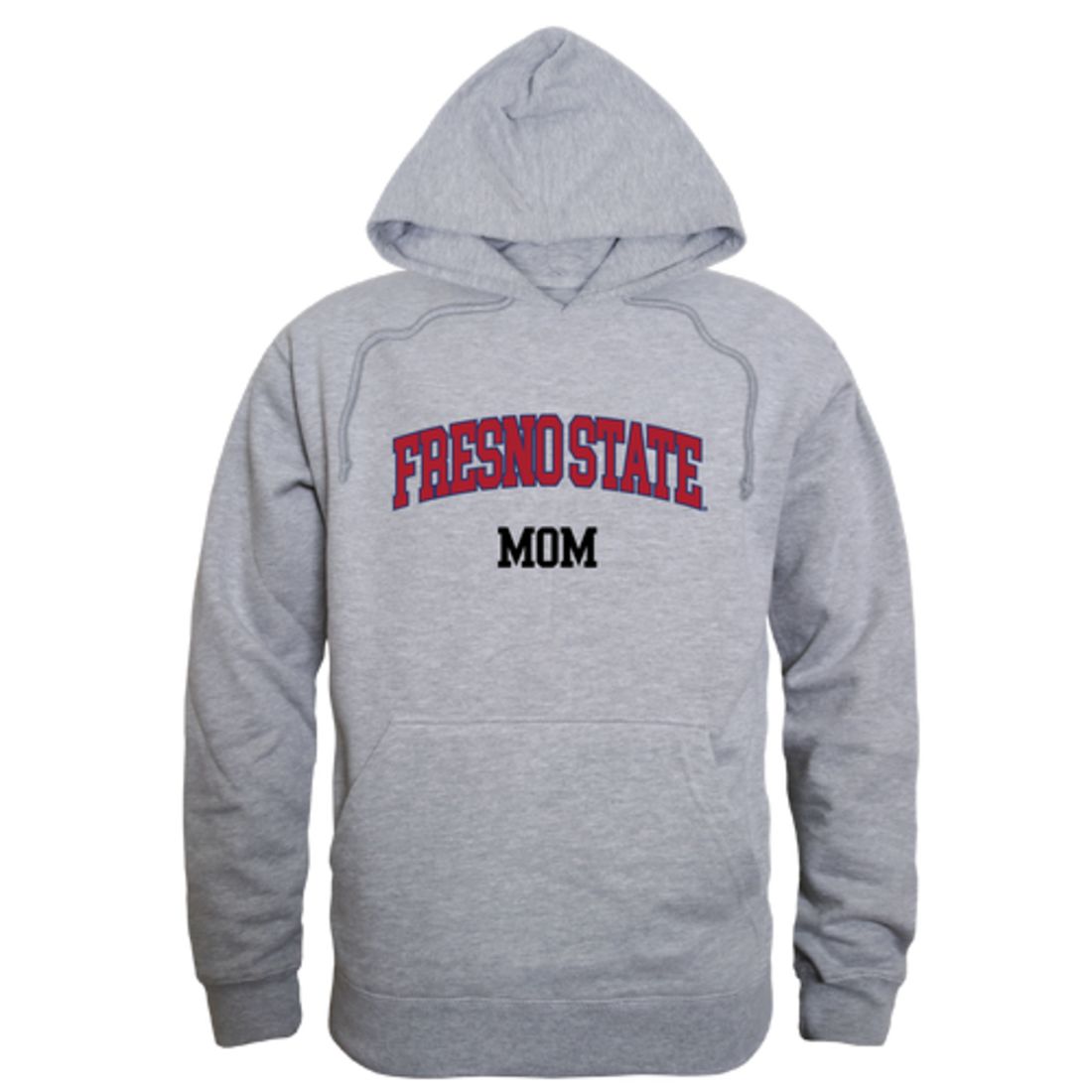 Fresno State University Bulldogs Mom Fleece Hoodie Sweatshirts Heather Grey-Campus-Wardrobe