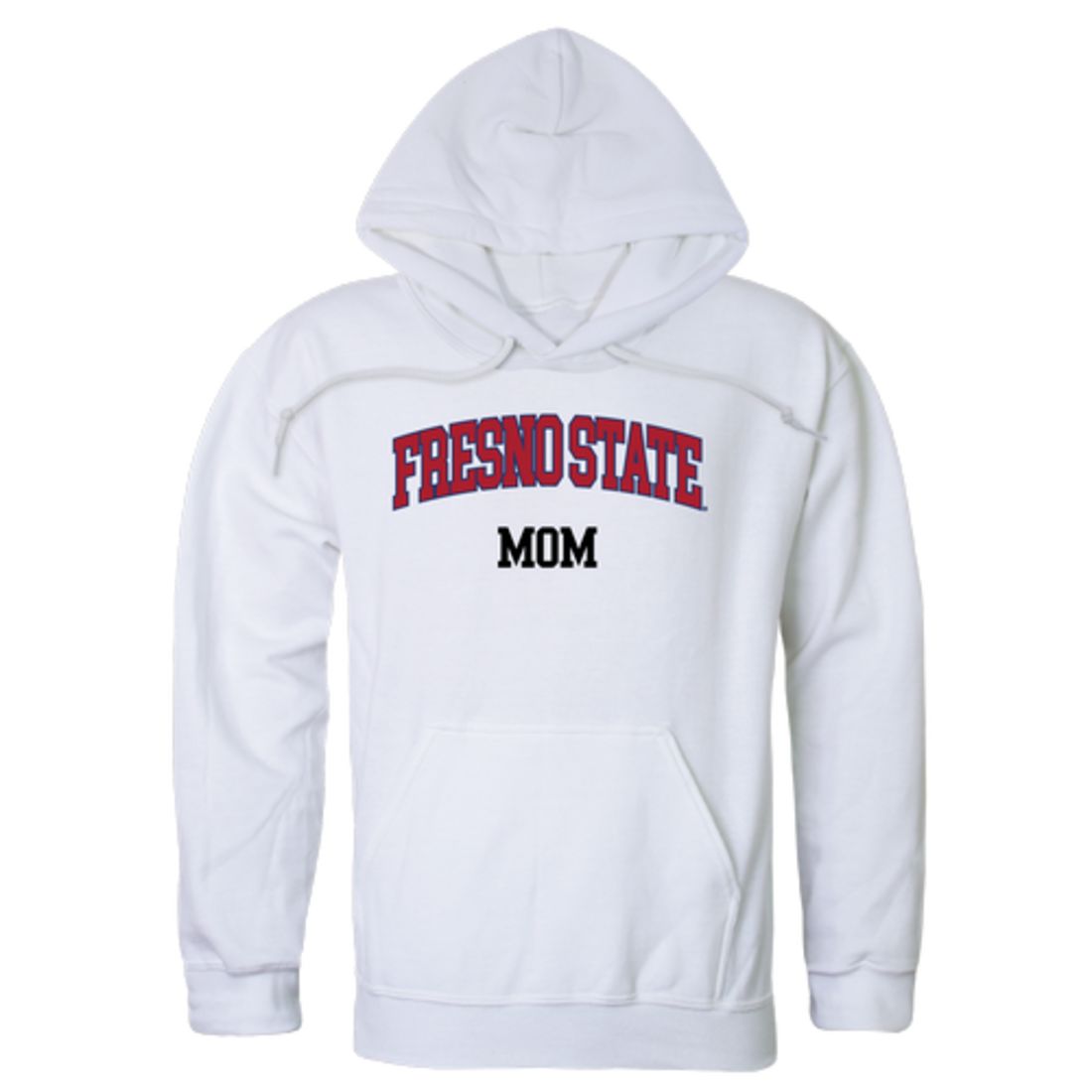 Fresno State University Bulldogs Mom Fleece Hoodie Sweatshirts Heather Grey-Campus-Wardrobe