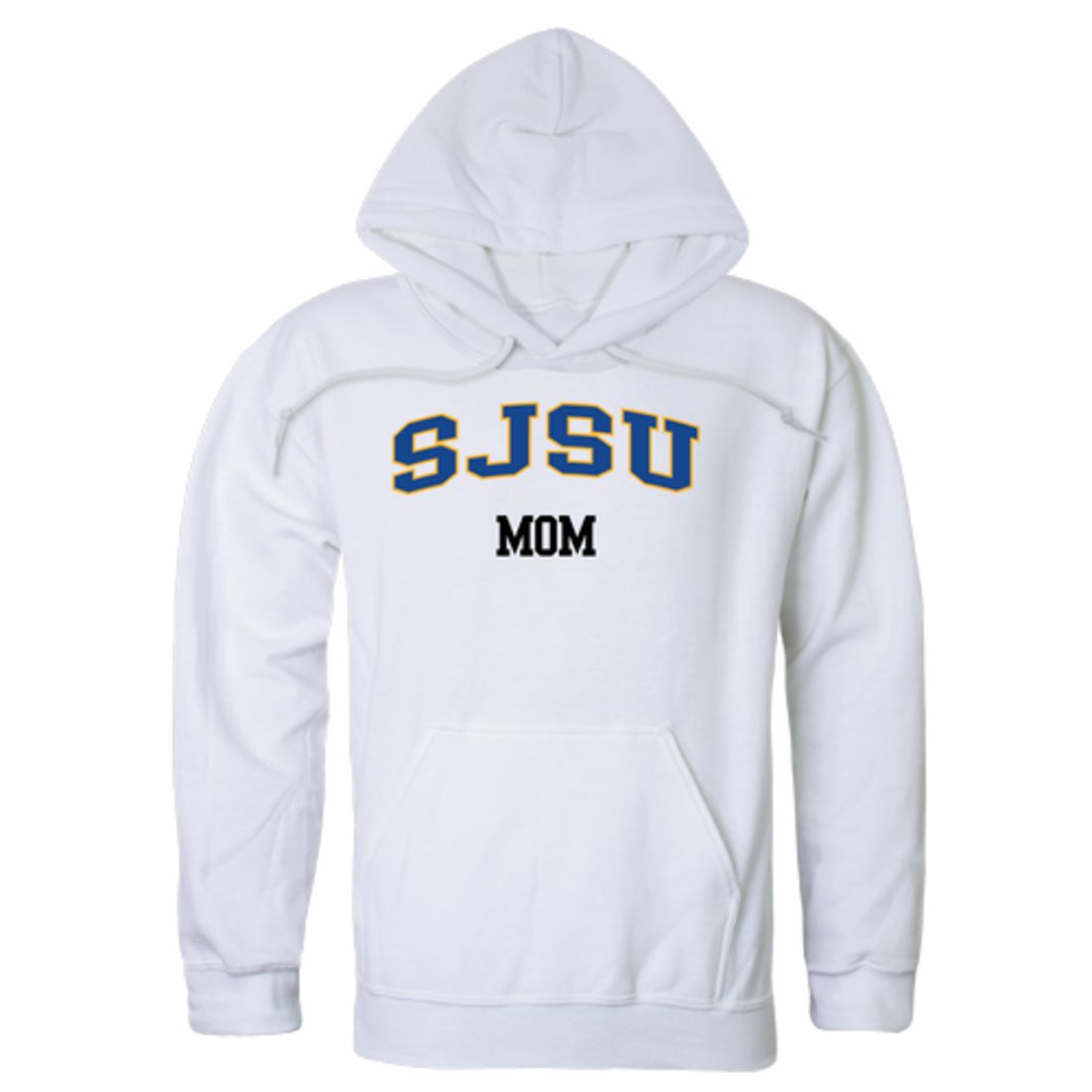 SJSU San Jose State University Spartans Mom Fleece Hoodie Sweatshirts Heather Grey-Campus-Wardrobe