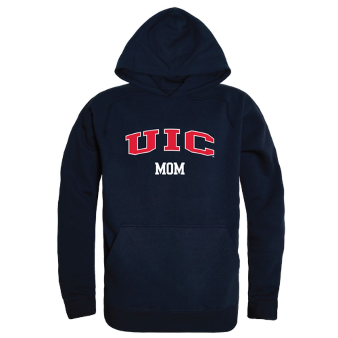 UIC University of Illinois at Chicago Flames Mom Fleece Hoodie Sweatshirts Heather Grey-Campus-Wardrobe