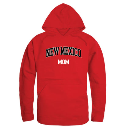 UNM University of New Mexico Lobos Mom Fleece Hoodie Sweatshirts Heather Grey-Campus-Wardrobe