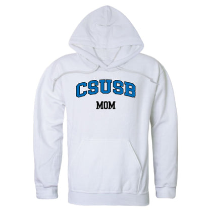 CSUSB California State University San Bernardino Coyotes Mom Fleece Hoodie Sweatshirts Heather Grey-Campus-Wardrobe