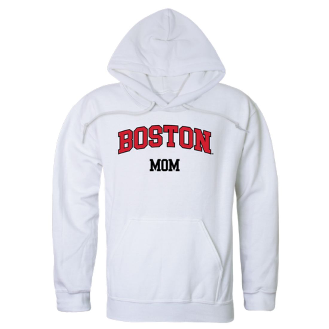 Boston University Terriers Mom Fleece Hoodie Sweatshirts Heather Grey-Campus-Wardrobe