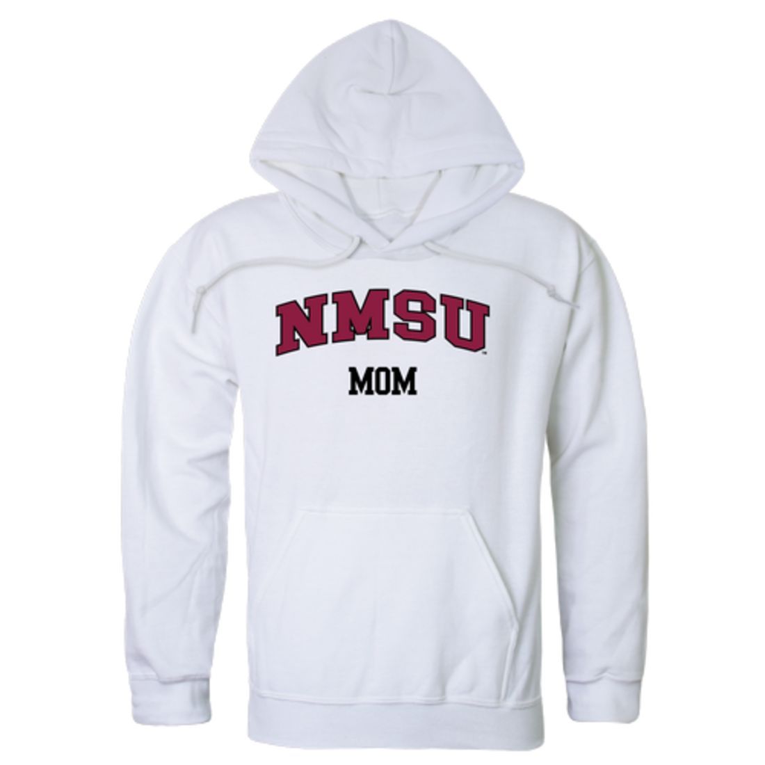 NMSU New Mexico State University Aggies Mom Fleece Hoodie Sweatshirts Heather Grey-Campus-Wardrobe