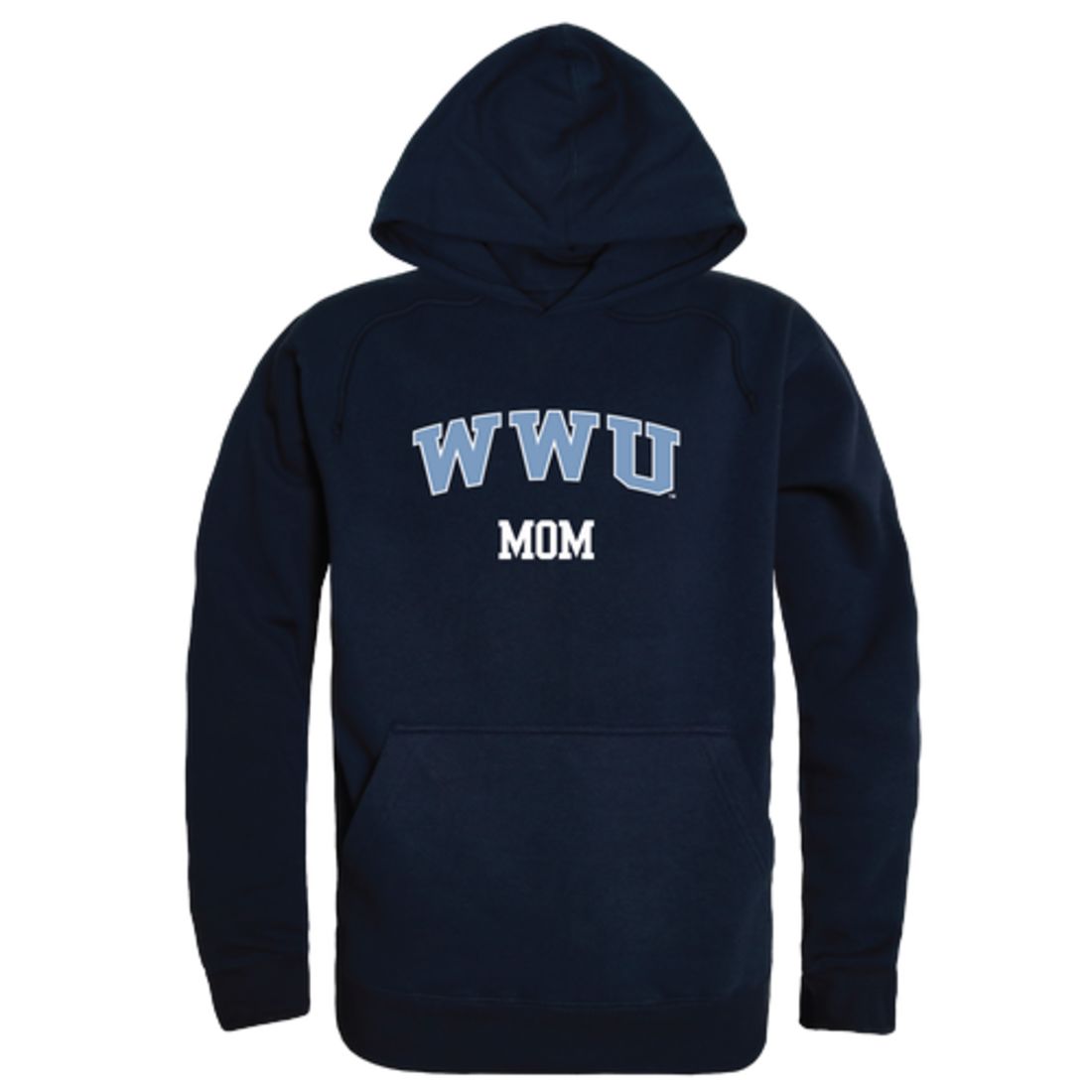WWU Western Washington University Vikings Mom Fleece Hoodie Sweatshirts Heather Grey-Campus-Wardrobe